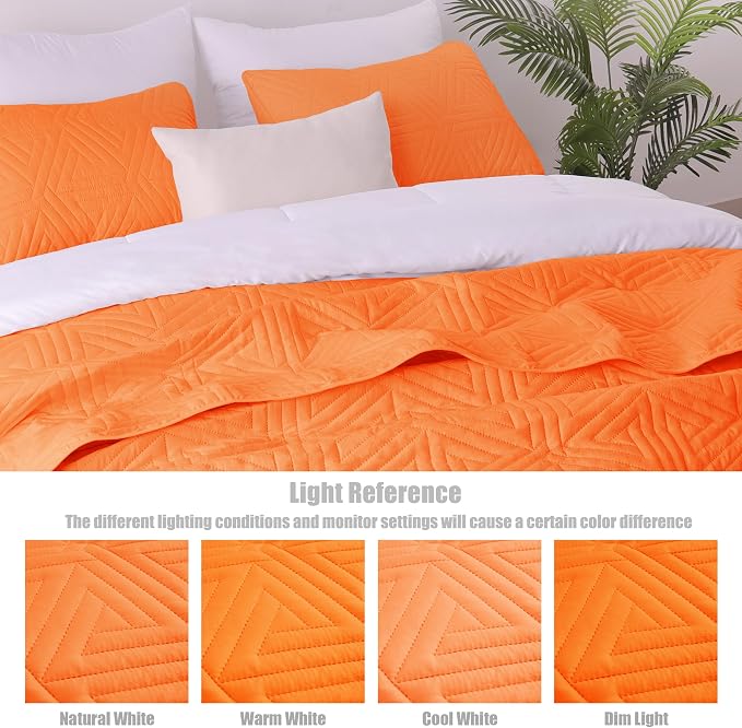 Whale Flotilla Soft Geometric King Quilt Set - Image 7