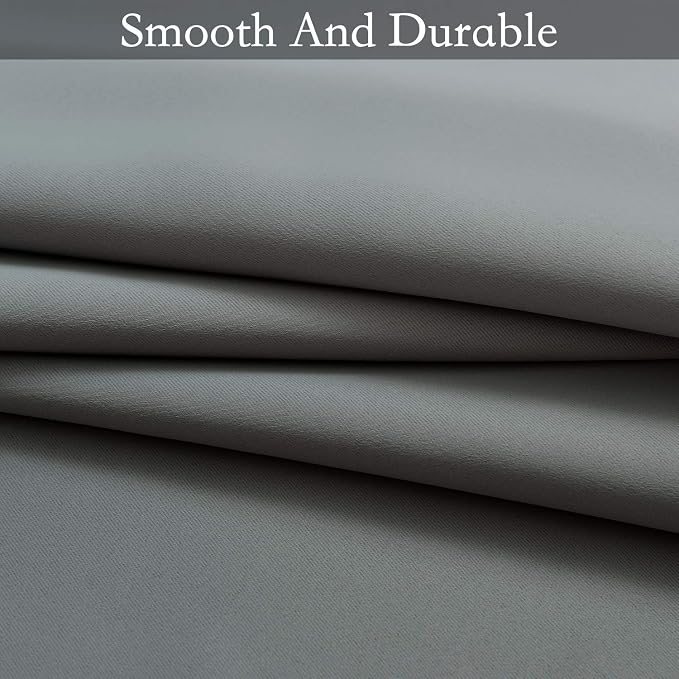 SimpleHome Grey to Grey White Ombre Room Darkening Curtains 84 Inch | Curtains - Image 7