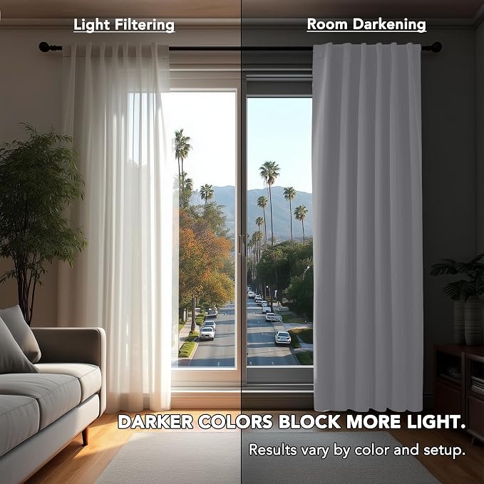 Deconovo Blackout Curtains for Bedroom, Living Room Curtains 63 Inches Long | - Image 7
