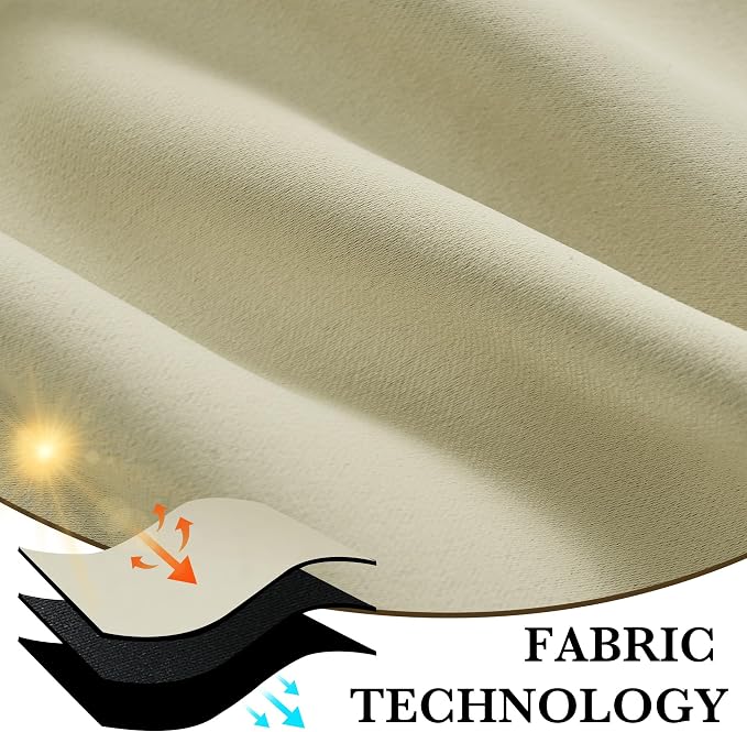 RYB HOME Bedroom Blackout Curtains 84 inches Long, 100% Blackout | Thermal - Image 7