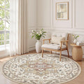 cotiled 6ft Round Living Room Area Rug, Traditional, Dining Room, and Home by COTILED