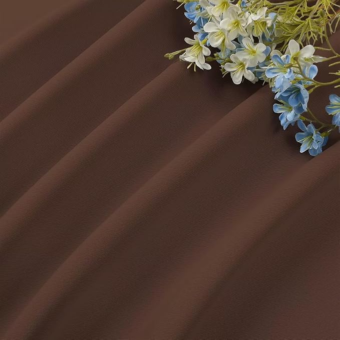 CUCRAF Brown Blackout Curtains 90 inch Length 2 Panels Set, Rod Pocket Room - Image 6