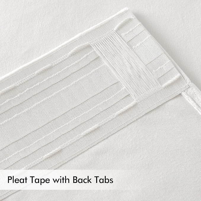 MIULEE White Velvet Pinch Pleat Blackout Curtains W52 X L84 Inches | 2 Panels - Image 3
