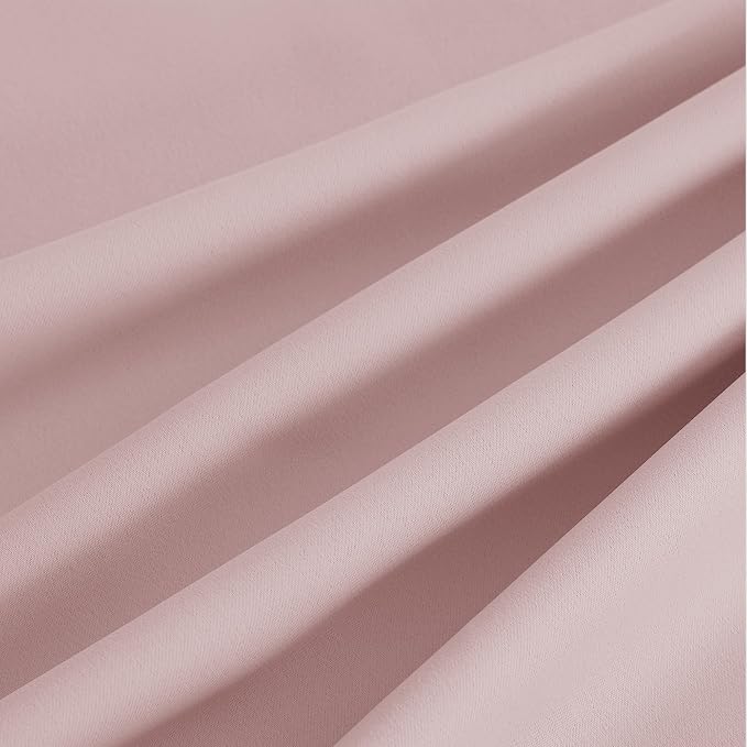 NICETOWN Blush Pink Room Darkening Curtains 86 Inches Long 2 Panels - Image 8