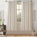 DriftAway 100% Blackout Plaid Curtains 63 Inches Long 2 Panels Navy Blue | 100% by DriftAway