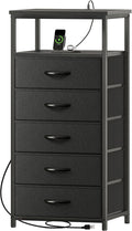 Huuger 5 Drawers Dresser with Charging Station, Dresser by Huuger