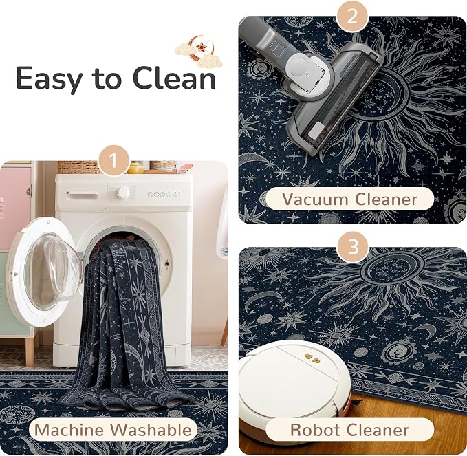 Vacuum-Friendly, 8x10 Washable Area Rug - Image 6