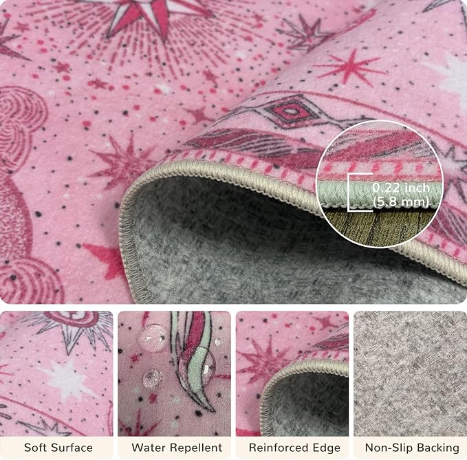 Vacuum-Friendly, 5x7 Washable Area Rug - Image 4
