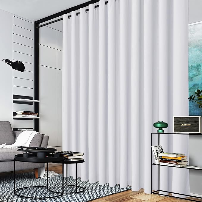 RYB HOME Extra Wide Curtains for Room Divider Apartment Office Bedroom | - Image 3