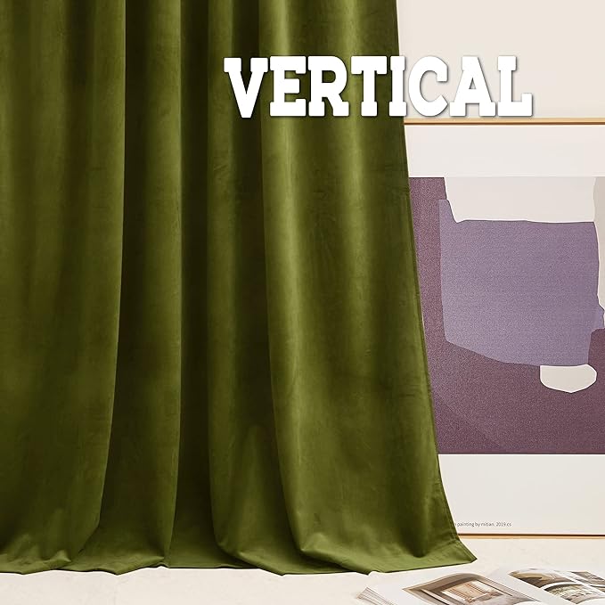 RYB HOME Green Velvet Curtains 90 inches - Image 4