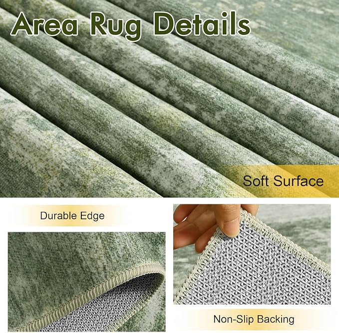 8x10 Ft Large Area Rugs for Living Room, Soft Non-Slip Washable Rugs Modern - Image 6