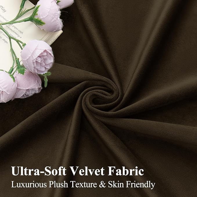 90 Inch Long Velvet Curtains for Bedroom Back Tab Drapes Room Darkening | - Image 6