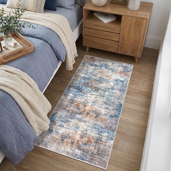 Abstract Runner Rug 2x4 Ft Entryway Rugs Washable Door Mat Indoor Entrance - Image 9