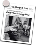 iHery 12x16in Every Hour Is Happy Hour Unframed Newspaper Wall Art | Unframed by iHery