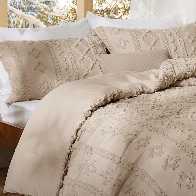 Bedsure Tufted Boho Comforter Set California King Size - Image 7
