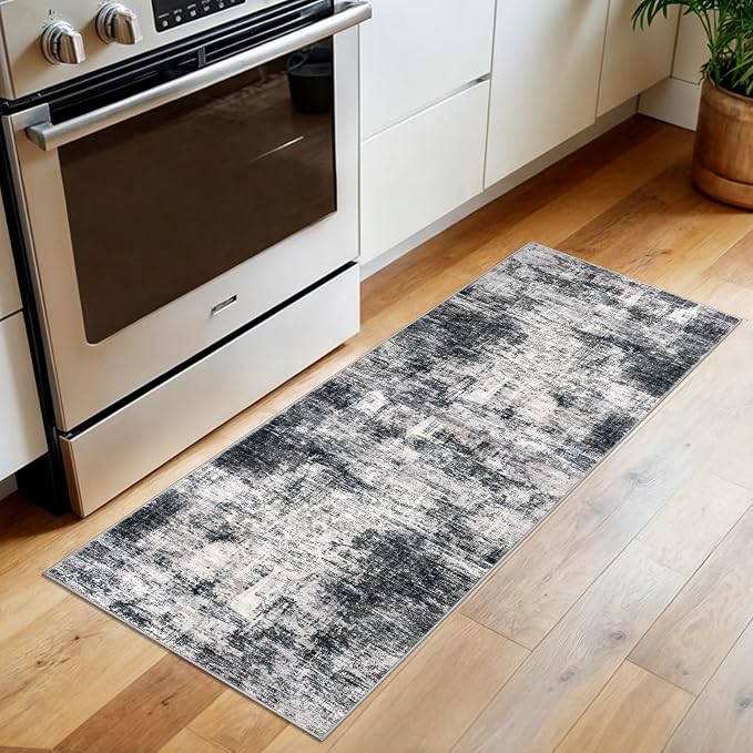 Abstract Runner Rug 2x5 Ft Washable Runners - Image 2