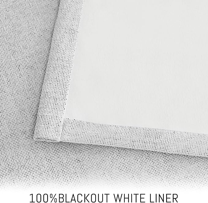 Yakamok White Linen Textured Curtains 90 Inches Long - Image 3