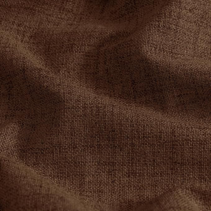 YoungsTex Brown Linen Blackout Curtains 84 Inches Long - Image 9