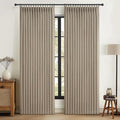 Blackout Pinch Pleated Double Layer Linen Blend Kids Room Curtains 72 Inches by PleatedDrapes