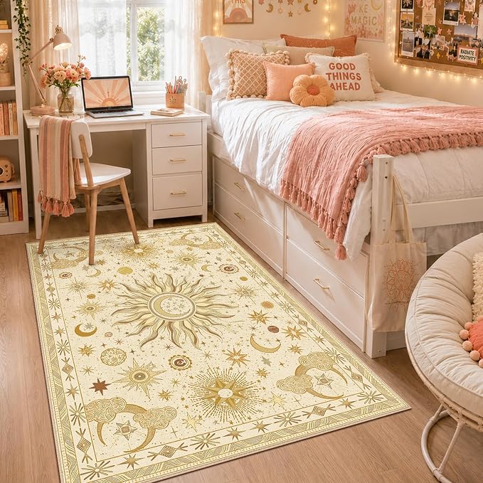 Vacuum-Friendly, 3x5 Washable Area Rug by meejou
