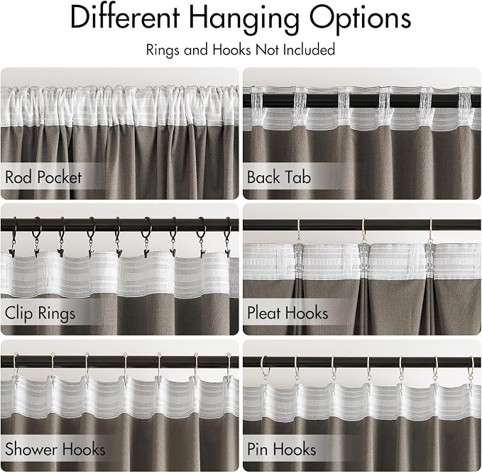 MIULEE Blush Beige Velvet Pinch Pleat Blackout Curtains W52 X L96 Inches | 2 - Image 3