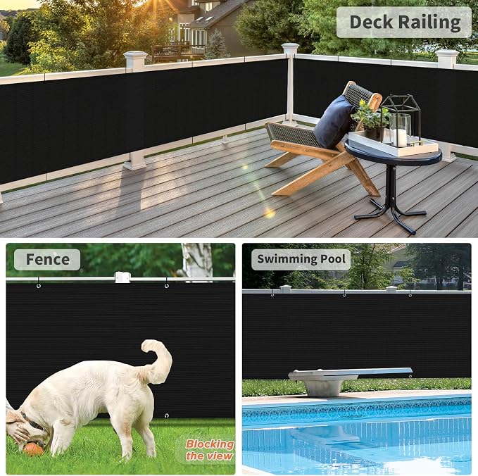 LOVE STORY 3' x 3' Balcony Privacy Screen Cover - Image 4