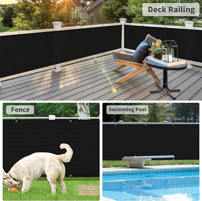 LOVE STORY 3.3' x 19.7' Balcony Privacy Screen Cover - Image 4
