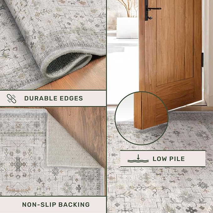 Light Gray & Sage Living Room Rug 8x10 - Image 5