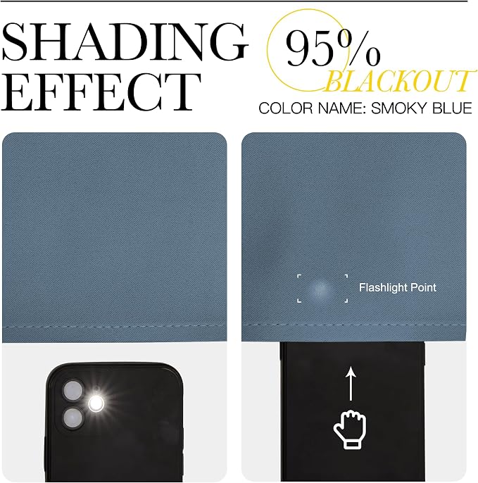 NICETOWN Smoky Blue Curtain Panels - Image 7