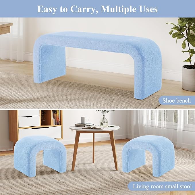 3-Piece Ottoman Bench Set, End of Bed Bench - Image 7