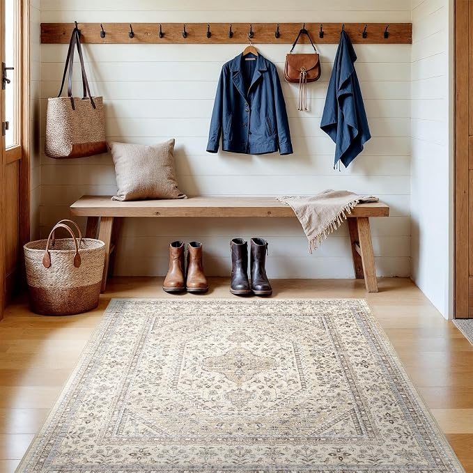 Puino 4x4 Square Washable Area Rug - Image 2