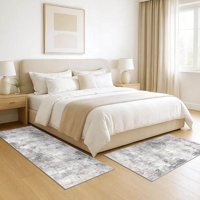 Abstract Area Rugs and Runners Sets 2x6 and 3x5 Ft, Washable Entryway Rug and - Image 2