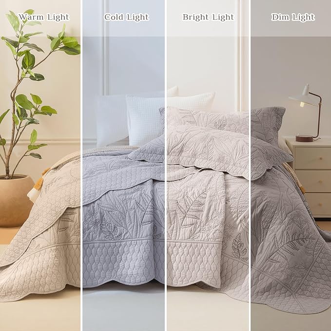CozyTide Oversized King Bedspread 120x120, Pre-Washed Cotton Extra Large King - Image 5