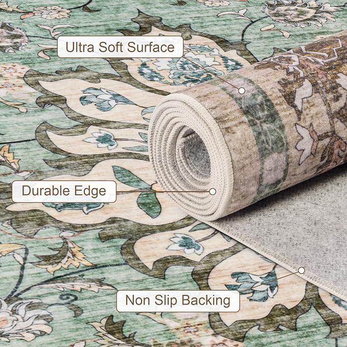 5x7 Area Rugs Living Room: Washable Rug - Image 7