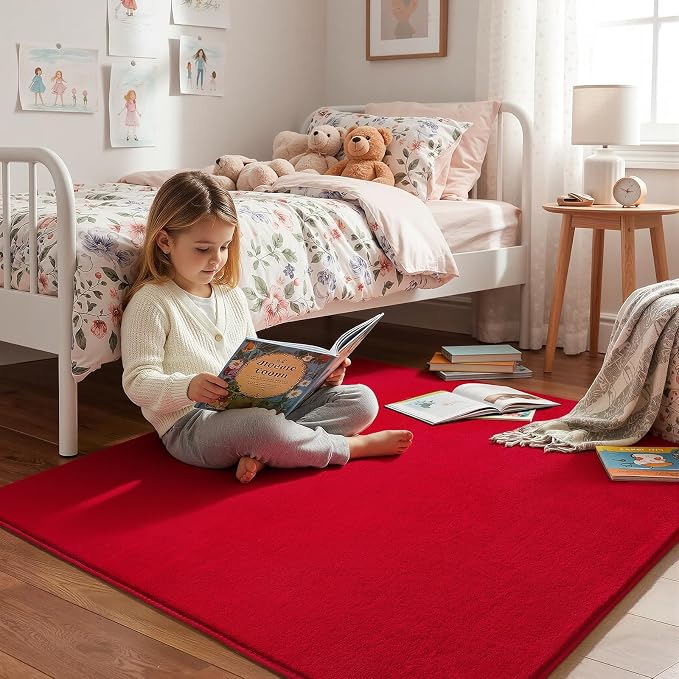 5x5 Square Area Rugs for Bedroom Living Room, Modern Non Slip Minimalist Carpet - Image 6
