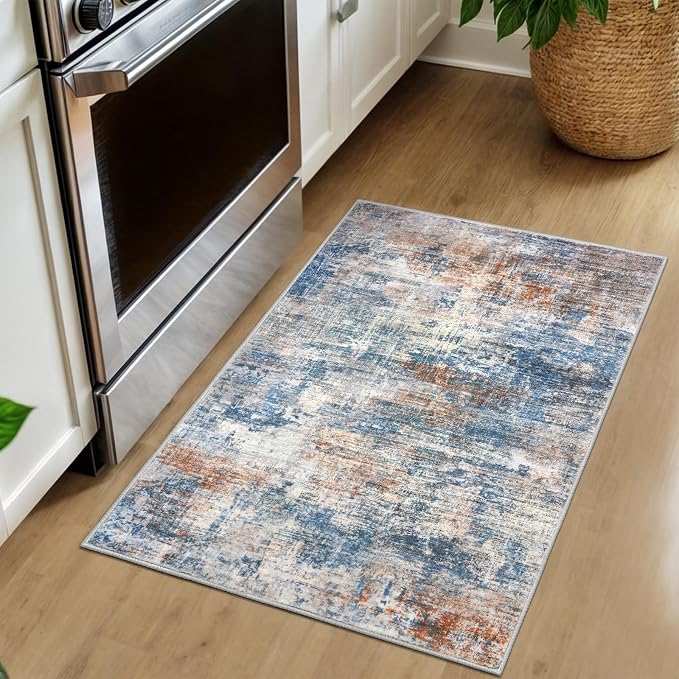 Small Abstract Area Rug 2x3 Ft Entryway Rugs Washable Door Mat Indoor Entrance - Image 9