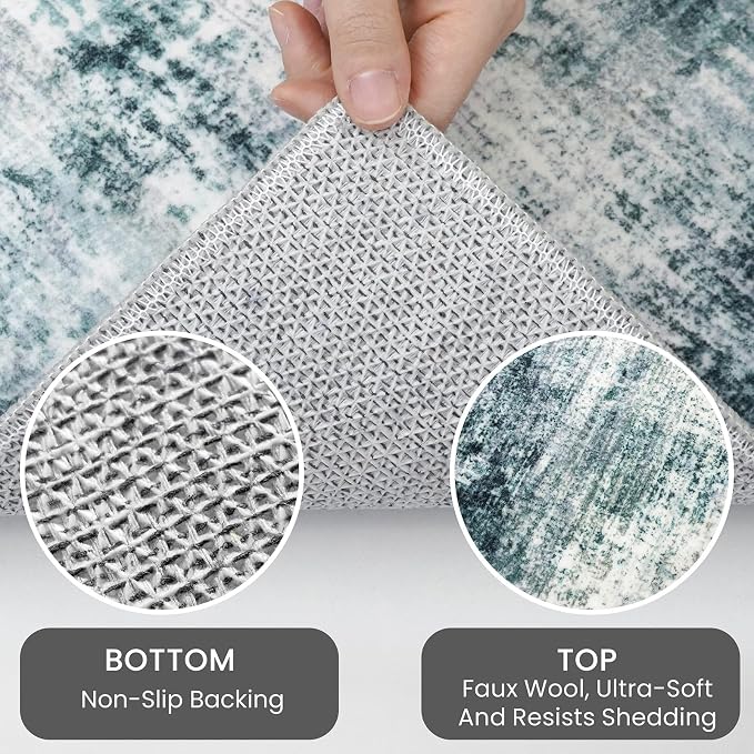 Small Abstract Area Rug 2x3 Ft Entryway Rugs Washable Door Mat Indoor Entrance - Image 5
