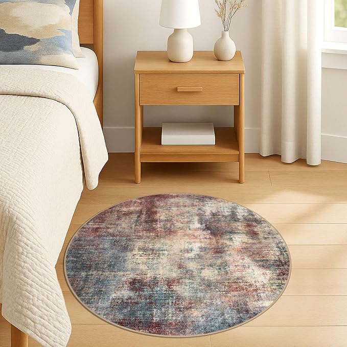 Round Area Rug 3 Ft Circle Entryway Rugs Round Washable Door Mat Indoor Entrance - Image 8