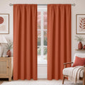 BGment Terracotta Blackout Curtains 84 Inches Long Rod Pocket | Room Darkening by BGment