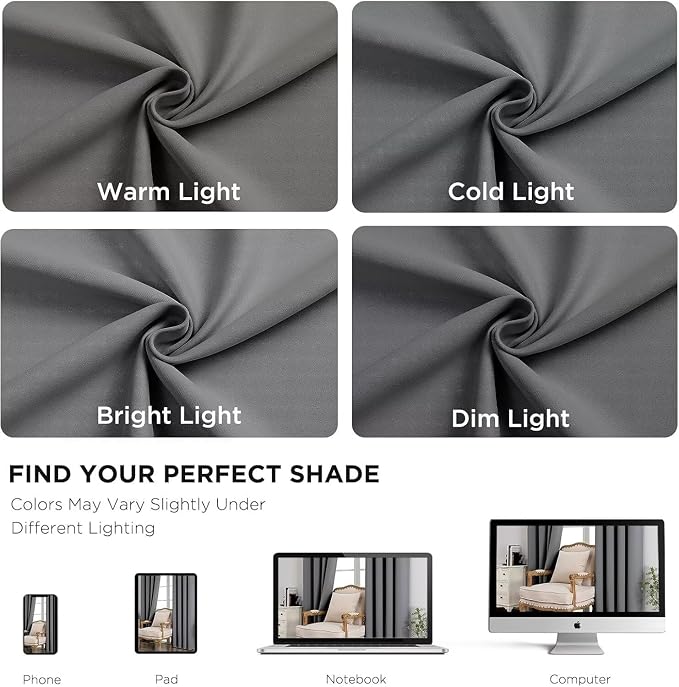 Joydeco Blackout Curtains 63 Inch Length 2 Panels Set, Thermal Insulated Long - Image 7