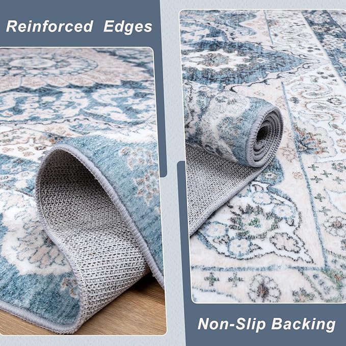 Macgace Washable Vintage Small Area Rug - Image 4