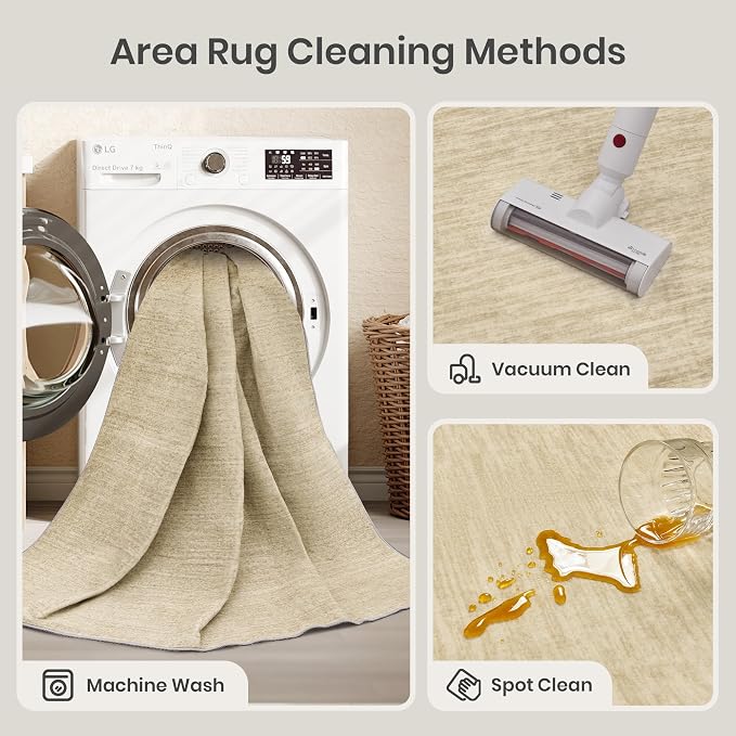 Washable Rugs 5x7, Non Slip Large Area Rugs - Image 5
