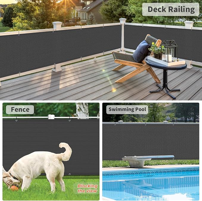 LOVE STORY 3' x 12' Balcony Privacy Screen Cover - Image 5