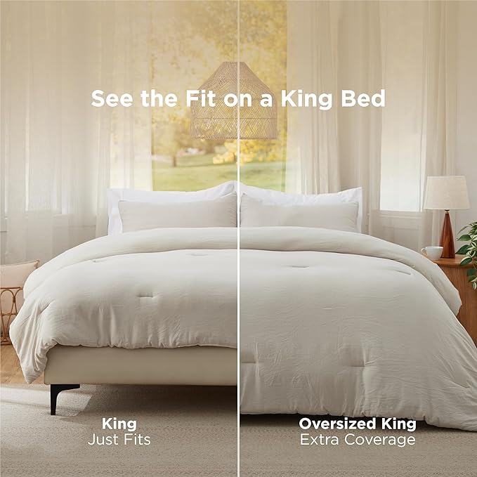 Bedsure Oversized Queen Comforter Set, 3 Pieces GentleSoft™ Bed Set, 1 - Image 2