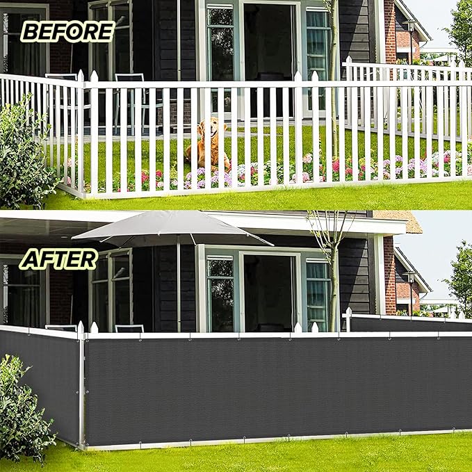 LOVE STORY 2.5' x 6' Balcony Privacy Screen Cover - Image 3