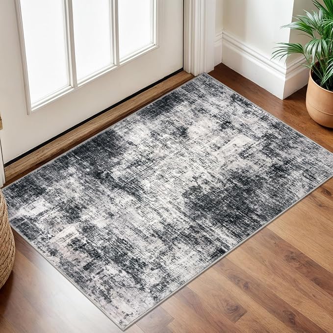 Small Abstract Area Rug 2x3 Ft Entryway Rugs Washable Door Mat Indoor Entrance by iOhouze