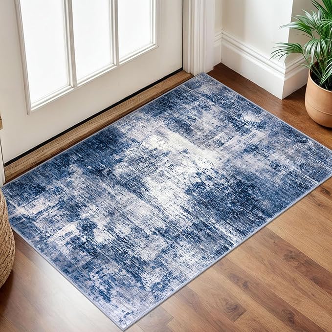 Small Abstract Area Rug 2x3 Ft Entryway Rugs Washable Door Mat Indoor Entrance by iOhouze