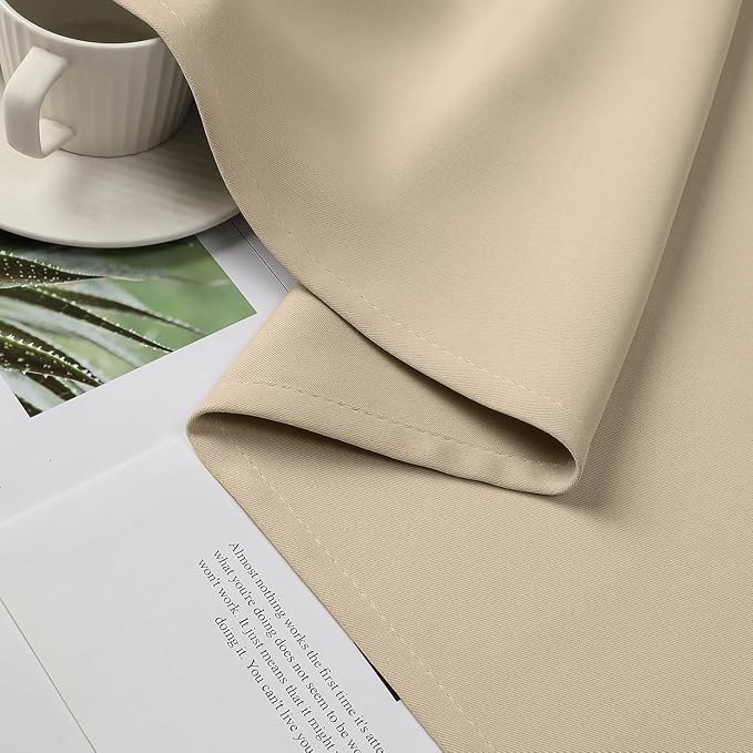 CUCRAF Light Beige Blackout Curtains 72 inch Length 2 Panels Set, Room - Image 10