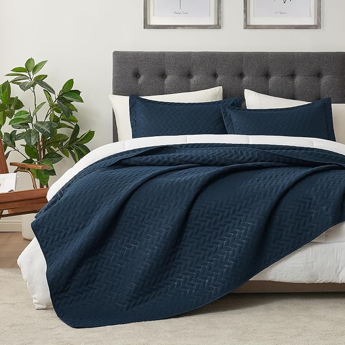 Hansleep Navy Quilt Queen Size - Image 2