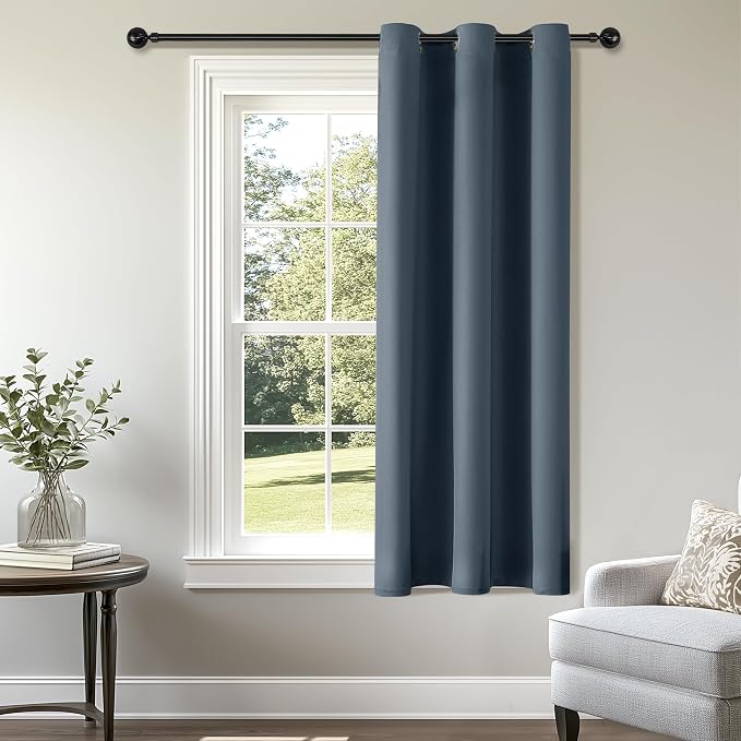 ChrisDowa Blackout Curtains Door Curtain 63 Inch Length Closet Drapes | 42W x by ChrisDowa
